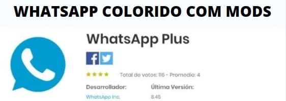 whatsapp colorido com mods