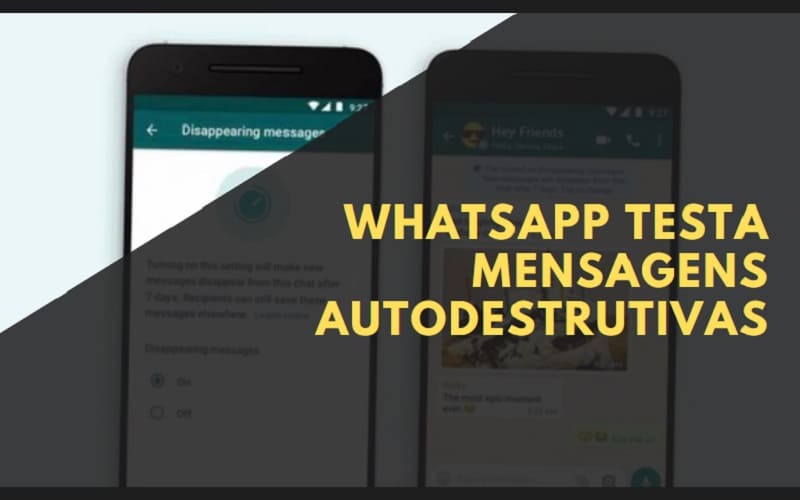 whatsapp testa mensagens autodestrutivas