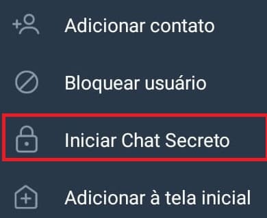 acessar chat secreto no telegram