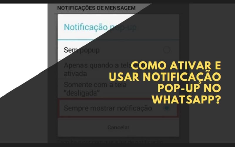 como ativar e usar notificação pop-up no whatsapp