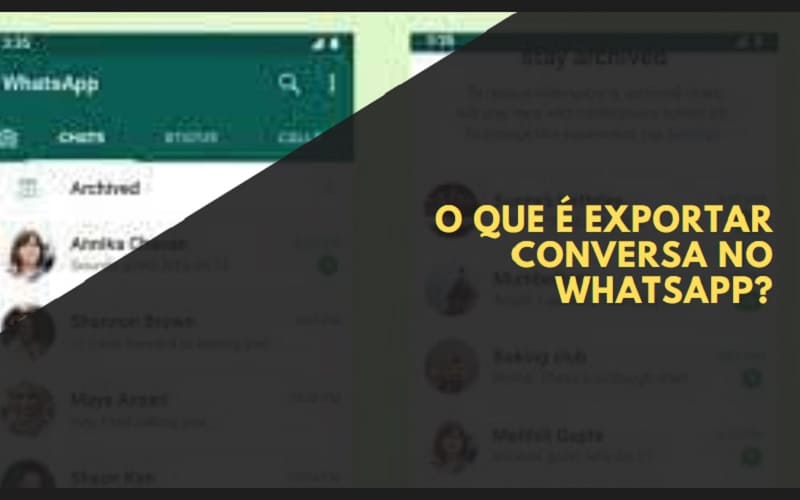 O que é Exportar Conversa no WhatsApp